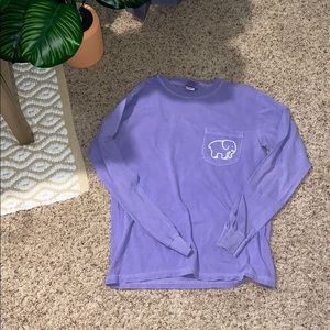 VINTAGE PURPLE IVORY ELLA LONG SLEEVE TEE SHIRT